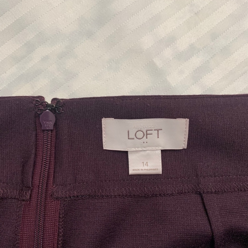 Eggplant colored Pencil Skirt from Loft - Picture 2 of 8